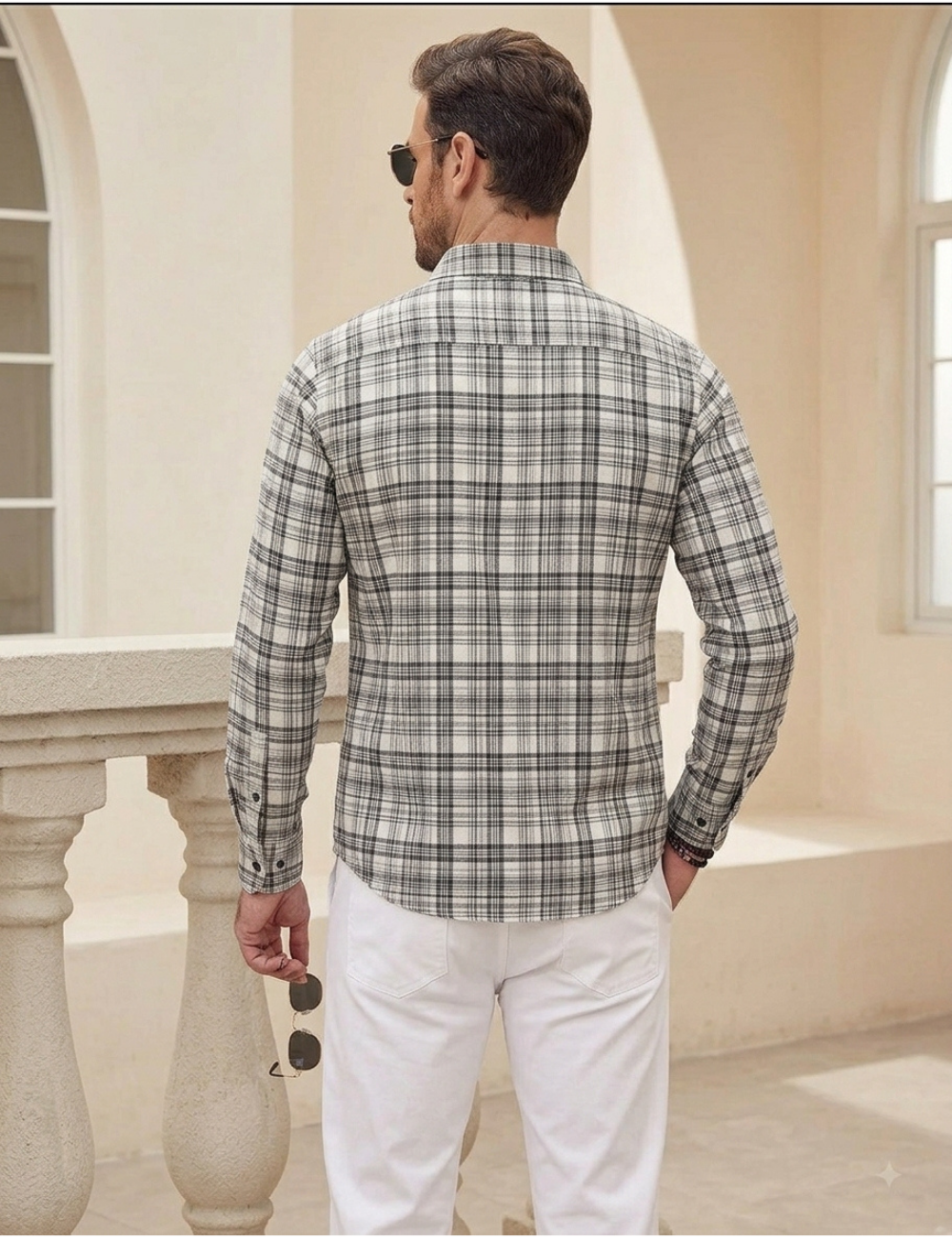 Premium Cotton Checked Shirt – Full Sleeve with Matching Buttons