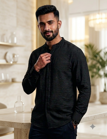 Chinese Collar Shirt – Premium Imported Fabric