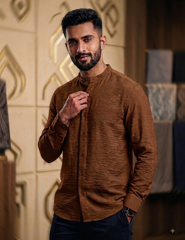 Chinese Collar Shirt – Premium Imported Fabric