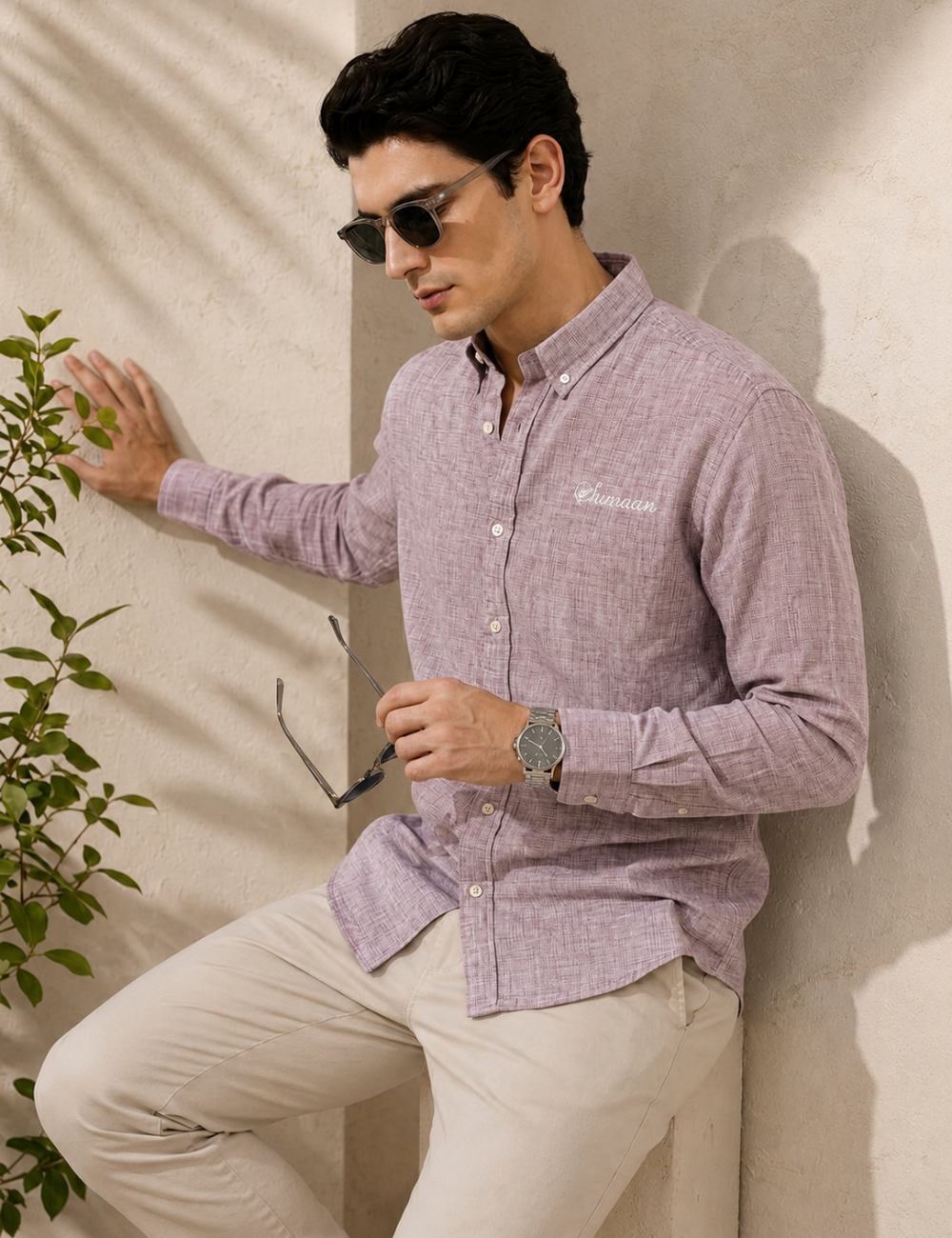 Linen Shirt – Button-Down Collar & Matching Buttons