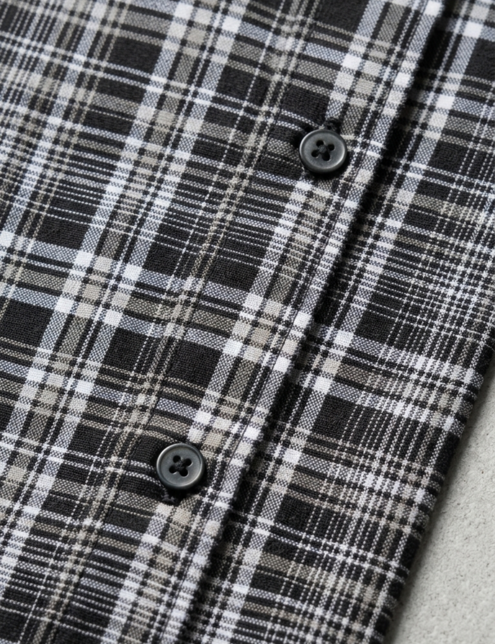 Premium Cotton Checked Shirt – Full Sleeve with Matching Buttons