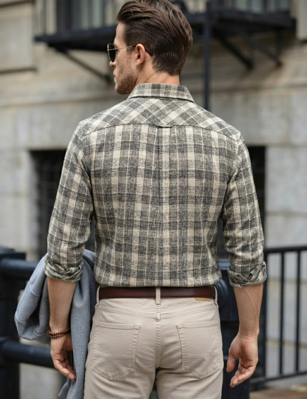 Premium Cotton Checked Shirt – Full Sleeve with Matching Buttons