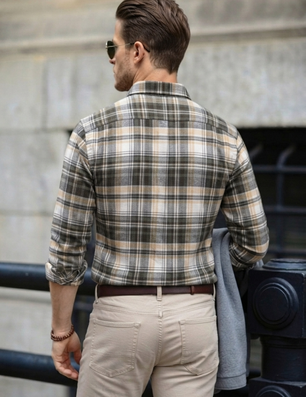 Premium Cotton Checked Shirt – Full Sleeve with Matching Buttons