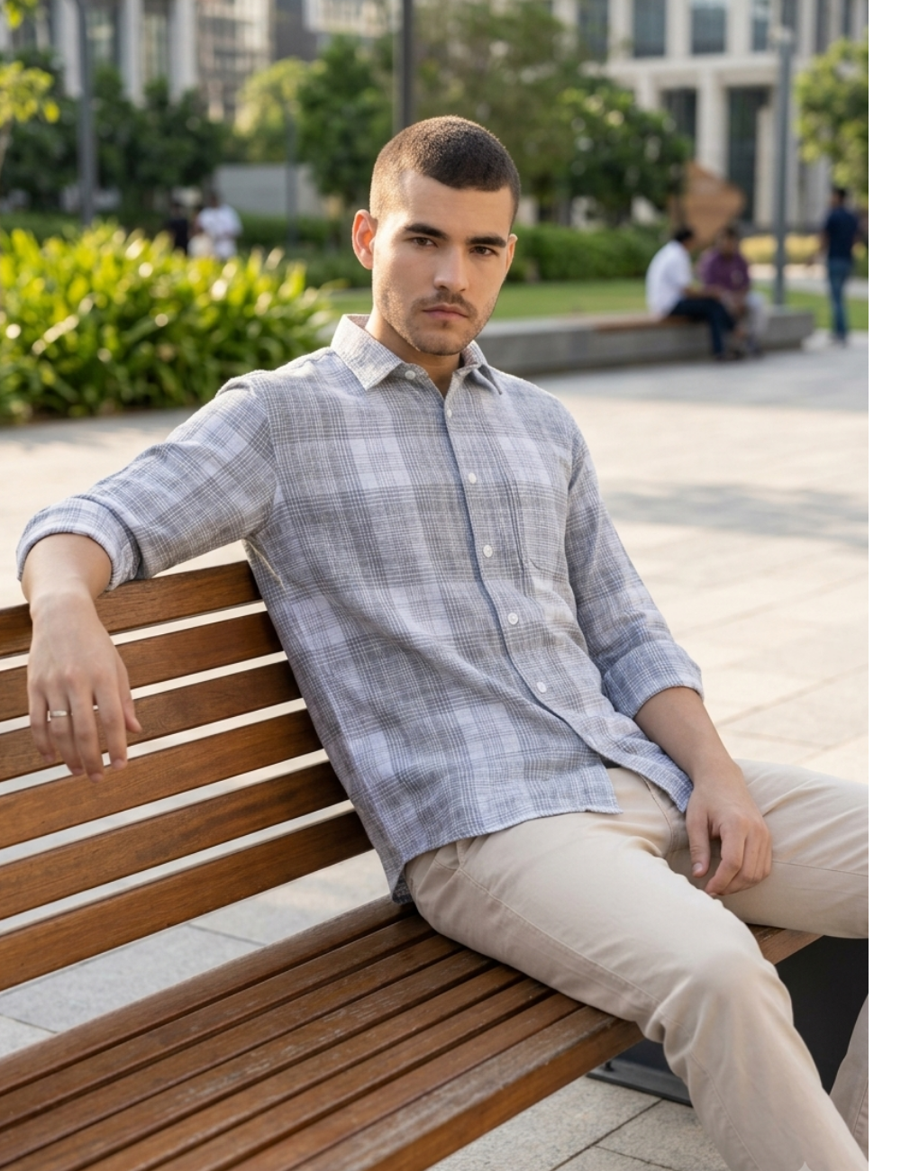 Premium Cotton Checked Shirt – Full Sleeve with Matching Buttons