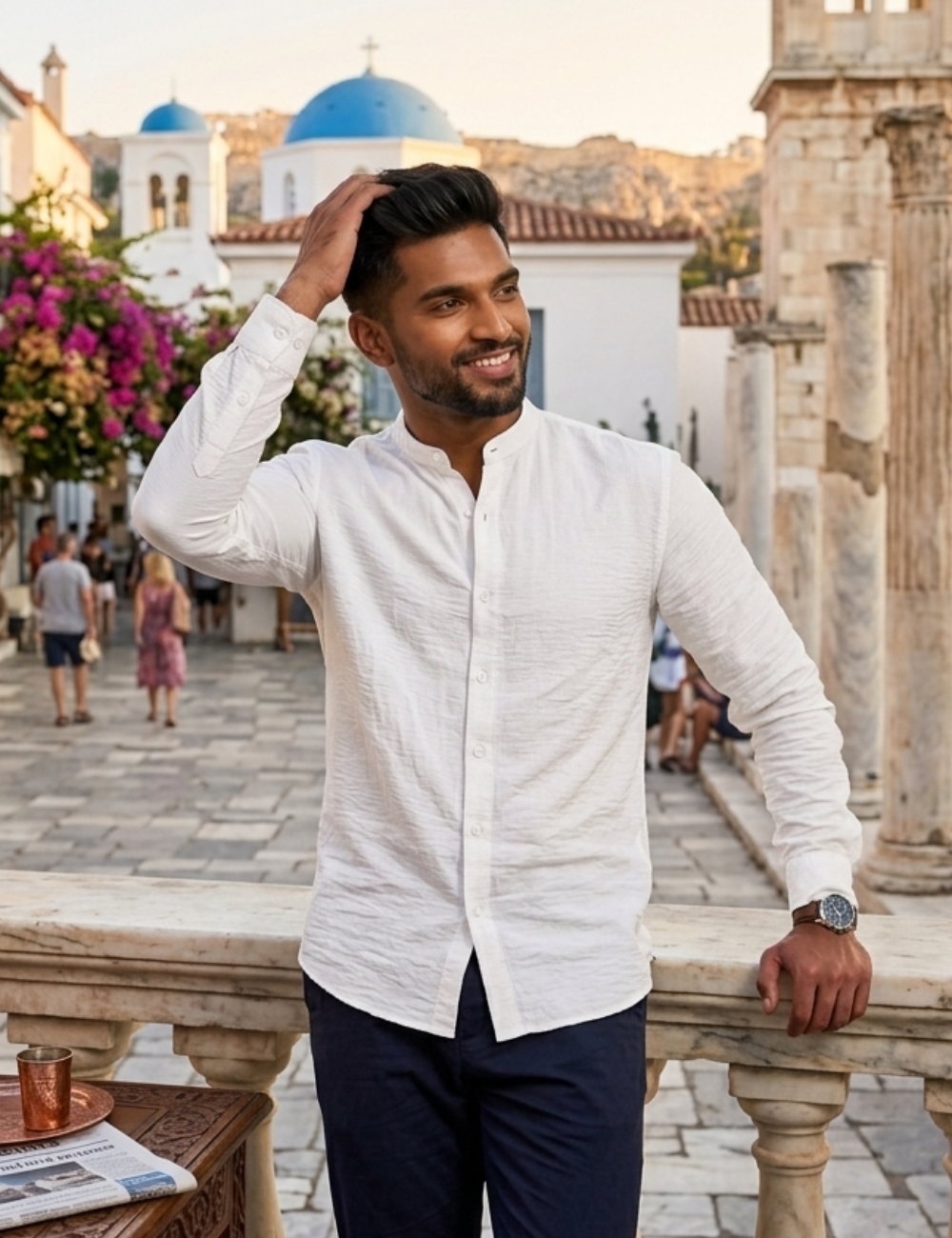 Chinese Collar Shirt – Premium Imported Fabric