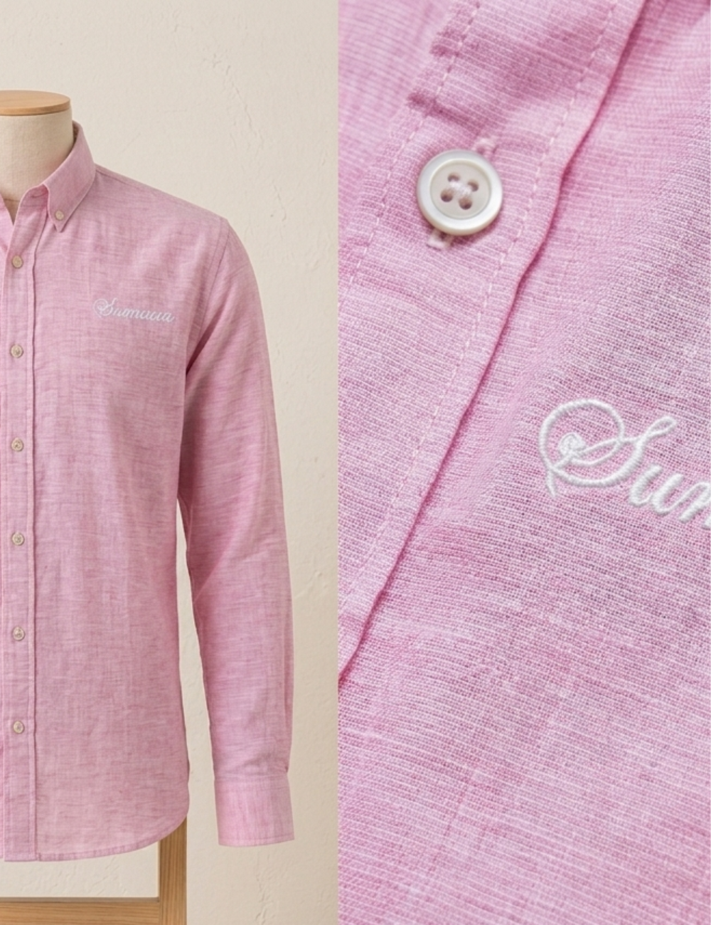 Linen Shirt – Button-Down Collar & Matching Buttons