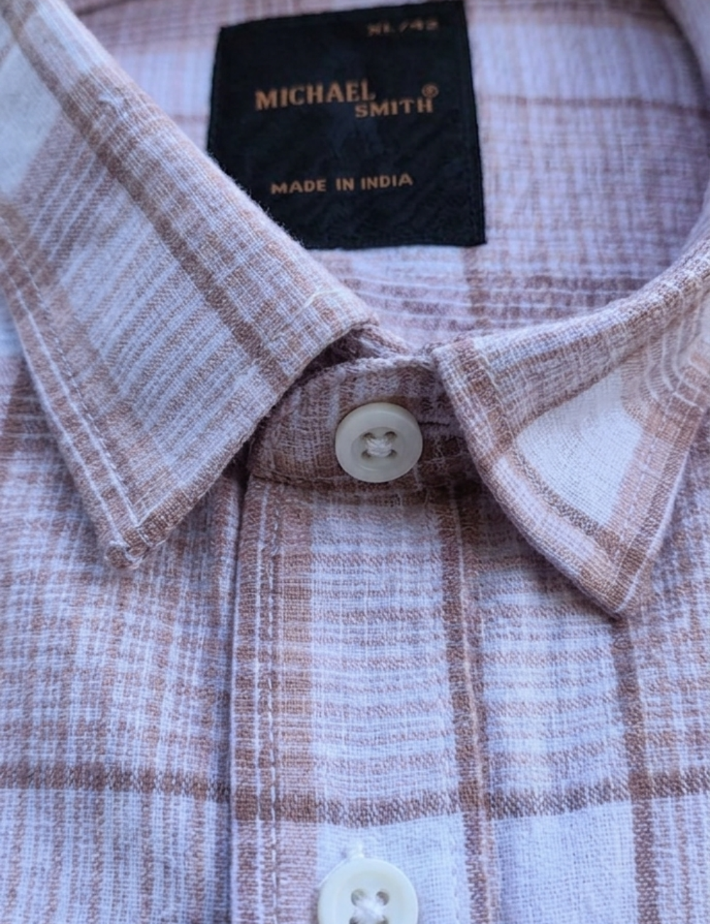 Premium Cotton Checked Shirt – Full Sleeve with Matching Buttons