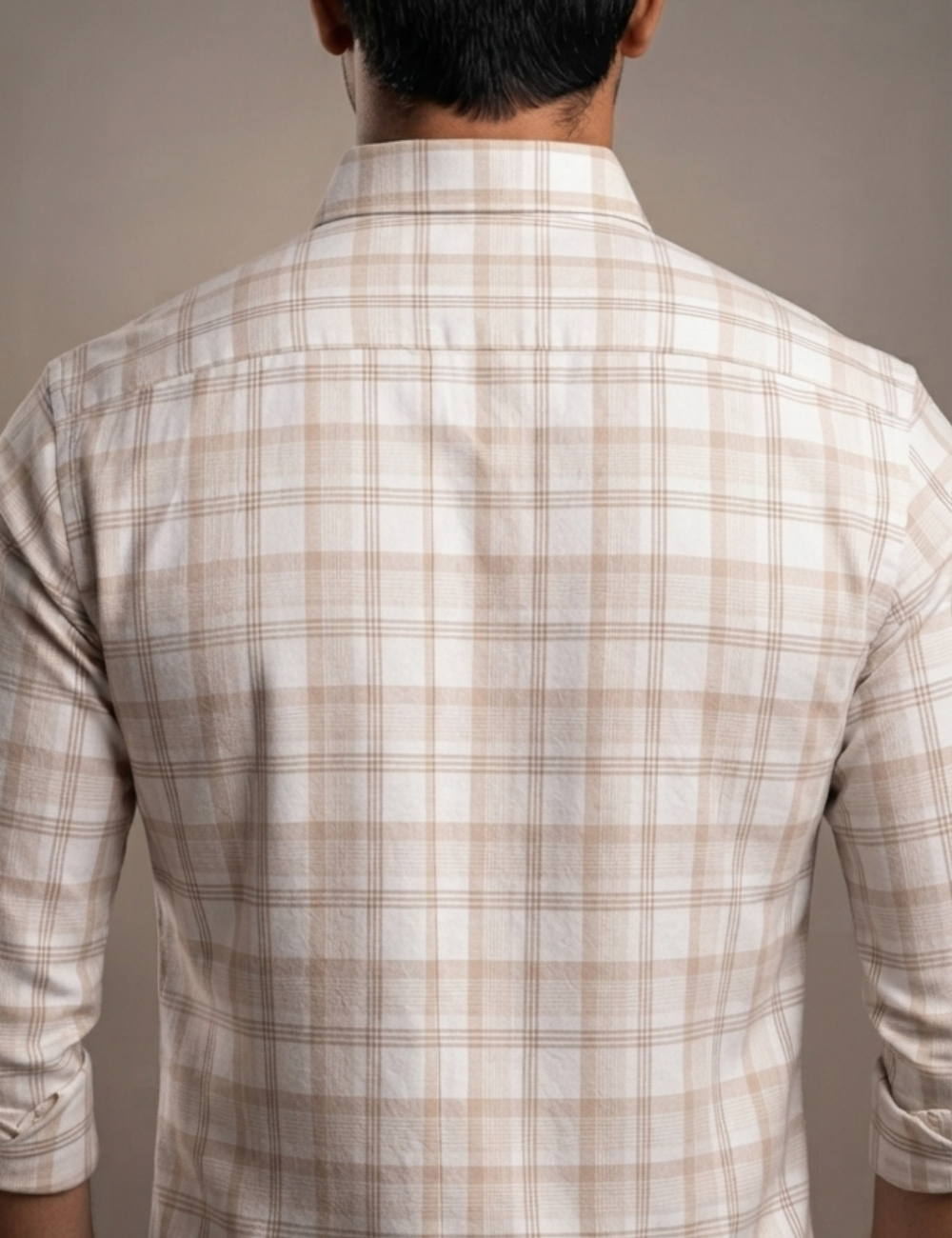 Premium Cotton Checked Shirt – Full Sleeve with Matching Buttons