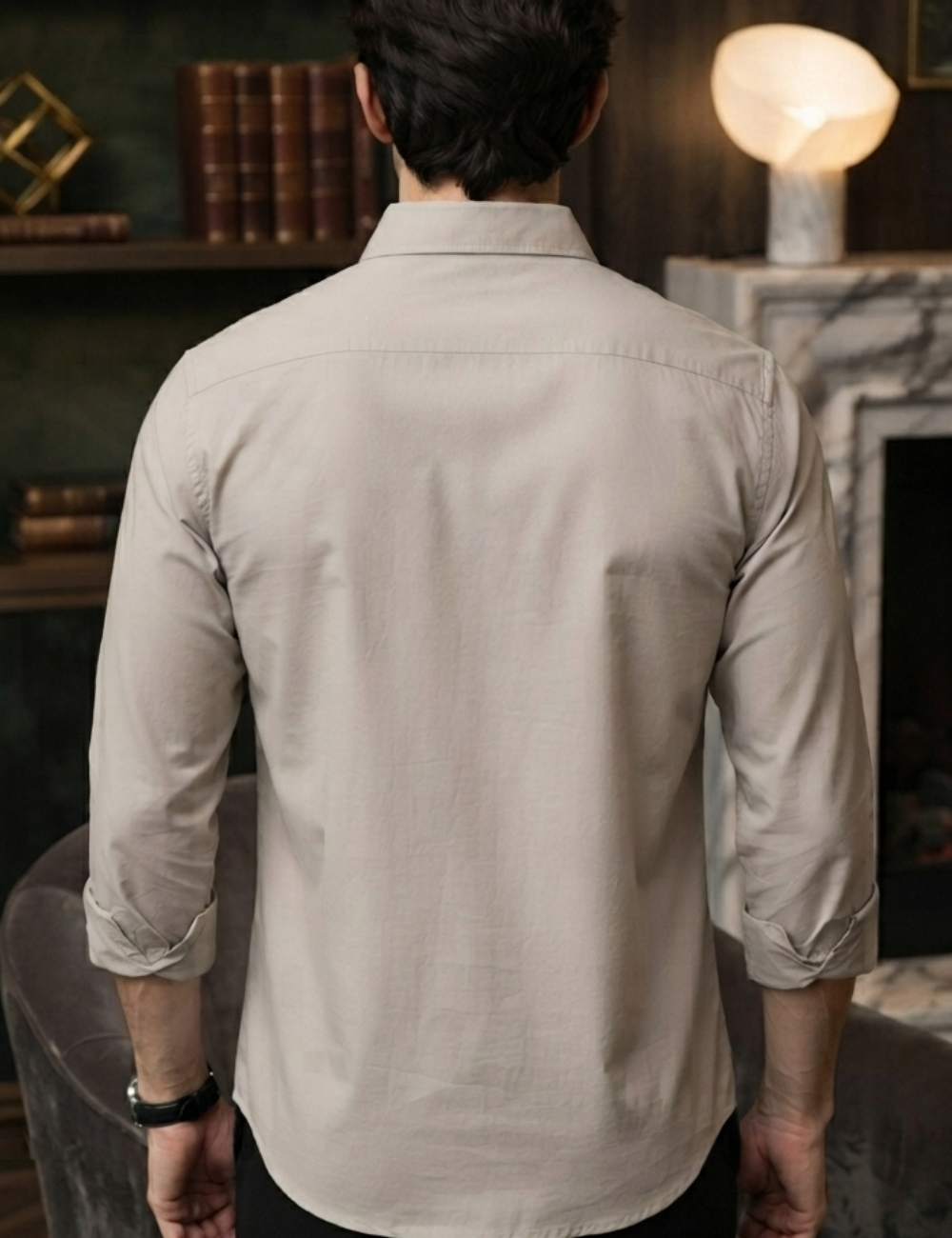 Premium Imported Fabric Shirt with Velvet Floral Embroidery – Full Sleeve Men’s Shirt