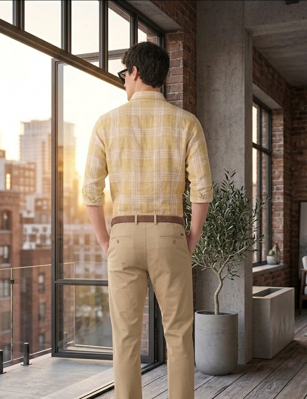 Premium Cotton Checked Shirt – Full Sleeve with Matching Buttons